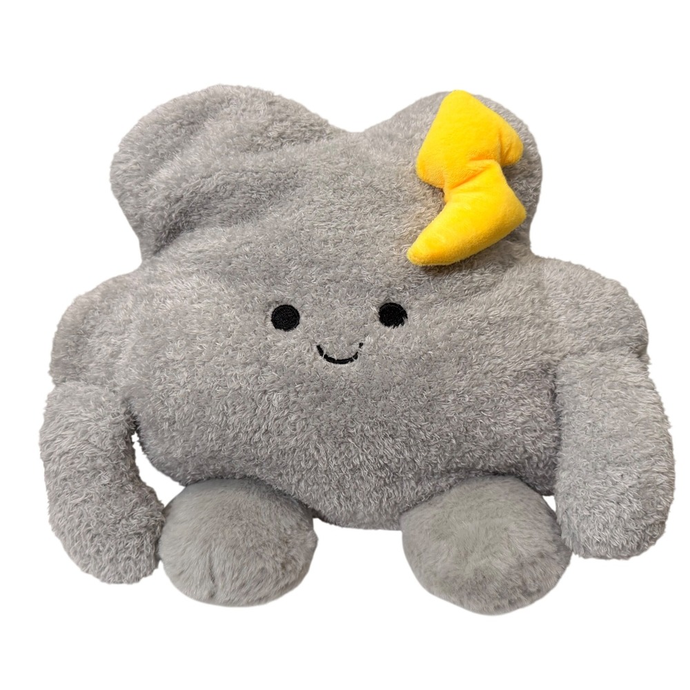 BumBumz Sam the Storm Cloud 12" Large WeatherBumz Gray Plush Lightning Bolt #59